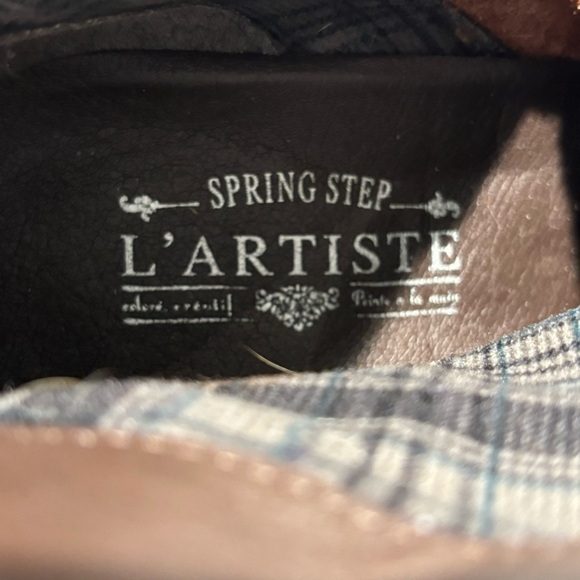 L’ARTISTE Sz 40 Heel Booties Steampunk Vibes Leather Suede Ruched Shaft Buttons - Picture 11 of 14